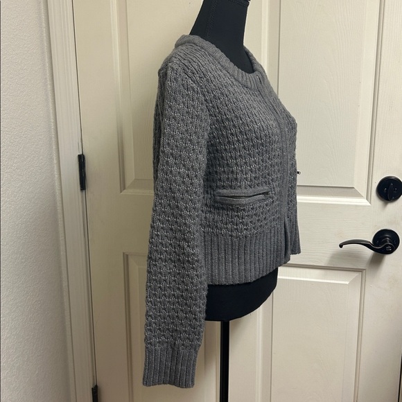 H&M Zip-Up Wool Blend Multi Zipper Sweater 
Size Medium, EUC - Picture 5 of 9